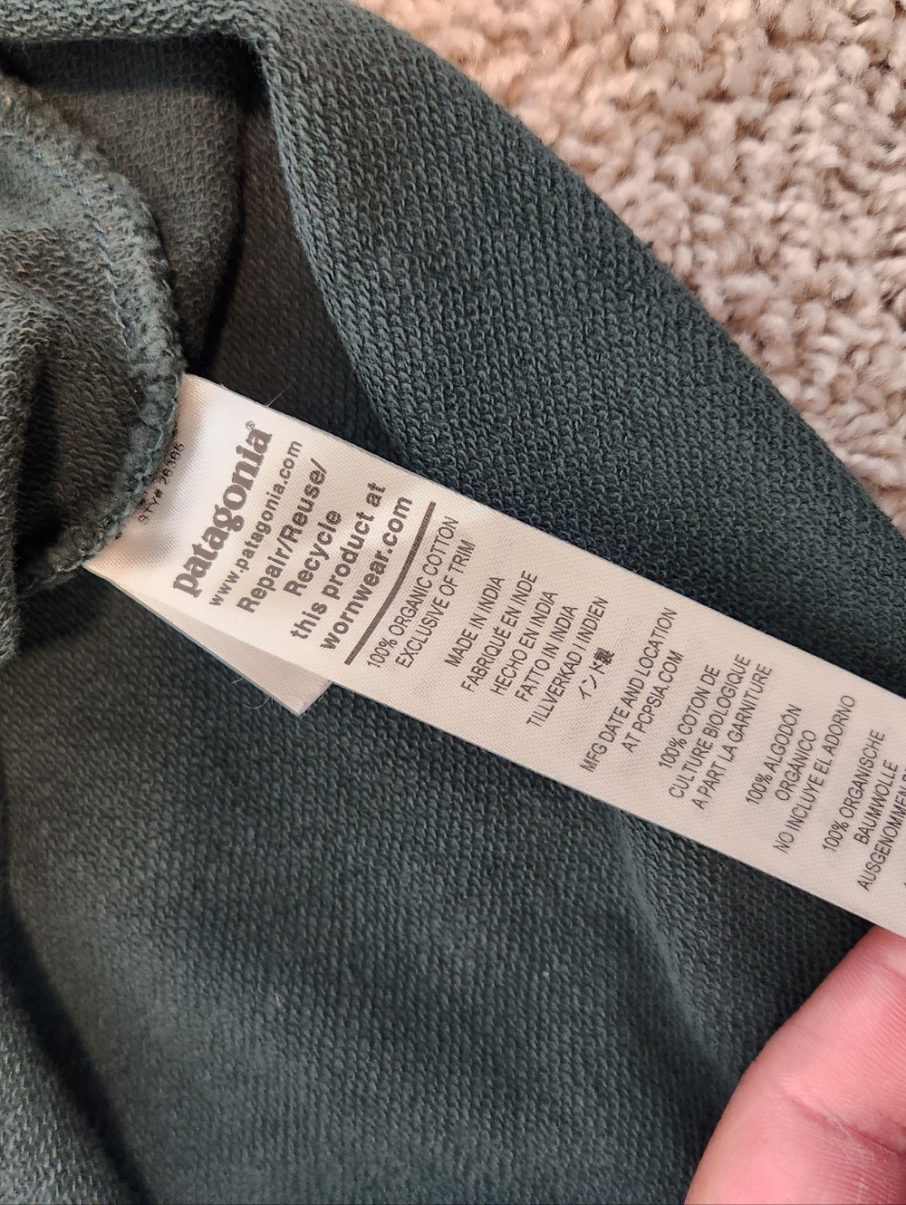 Patagonia Regenerative Organic Certified Cotton Essential Pullover Size XS - Picture 8 of 10